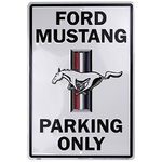 plaque ford mustang parking only metal