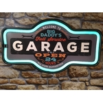 enseigne lumineuse murale garage déco rétro vintage