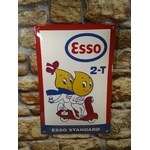 plaque émaillée esso 2t rétro vintage