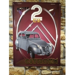 plaque métal publicitaire 2cv citroen