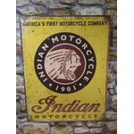 plaque métal publicitaire moto indian