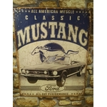 plaque déco ford mustang publicitaire rétro vintage