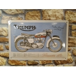 plaque métal publicitaire moto triumph