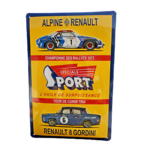 Plaque-métal-Alpine-Renault-Renault-8-Gordini-huile-sport