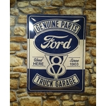 plaque métal ford v8 rétro vintage