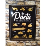 plaque métal déco la pasta italia rétro