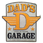 plaque vintage garage de papa