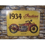 plaque métal déco moto indian 1934