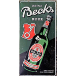 plaque publicitaire bière beer beck's