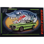 plaque metal barracuda muscle car vintage