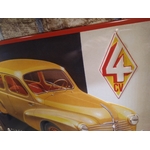 plaque déco rétro vintage renault 4 CV