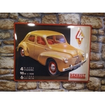 plaque métal publicitaire renault 4cv