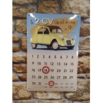 calendrier perpétuel citroen 2cv rétro vintage