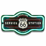 plaque vintage led route 66