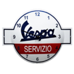 horloge murale émaillée vespa servizio