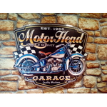 plaque motor head garage vintage moto