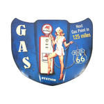 plaque vintage relief capot pin up gas