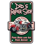 plaque métal dad repair shop moto harley davidson