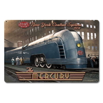 PLAQUE MÉTAL TRAIN LOCOMOTIVE A VAPEUR 30 X 20 CM