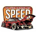 plaque déco porsche speed