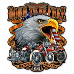 plaque bikers born to be free 30x40