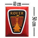 plaque émaillée bombée logo Rover rectangulaire