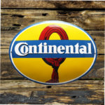 plaque émaillée vintage logo continental ovale