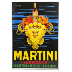 plaque émaillée martini vermouth rosso 70x50 cm