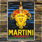 plaque émaillée vintage apéritif Martini