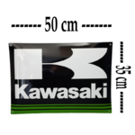 plaque émaillée bombée logo kawasaki