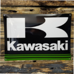 plaque émaillée vintage moto kawasaki