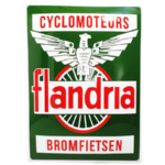plaque émaillée logo cyclomoteurs flandria 50x40 cm