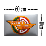 plaque émaillée bombée logo Ducati motos