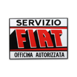 plaque émaillée Fiat servizio 50x35cm