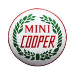 plaque émaillée logo mini cooper ronde 50cm