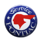 plaque émaillée Pontiac service ronde 50cm