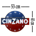 horloge murale émaillée Cinzano déco de bistrot
