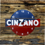 pendule vintage Cinzano apéritif émaillée