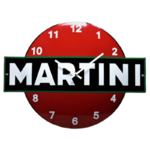horloge émaillée Martini apéritif 53x40cm