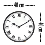 horloge murale émaillée noire et blanche rétro