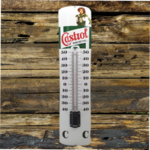 thermomètre émaillé pin-up castrol