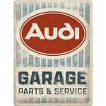 plaque Audi garage parts & service 30x40