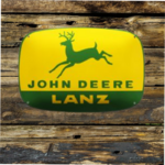 plaque émaillée john deere lanz logo