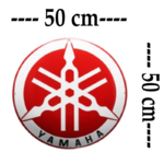 plaque émaillée ronde logo yamaha