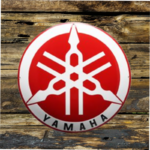plaque émaillée logo yamaha motos