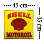 plaque émaillée bombée Shell motor oil