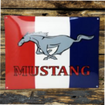 plaque émaillée Ford Mustang logo