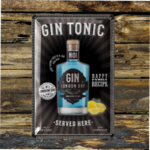 plaque vintage gin tonic 20x30cm