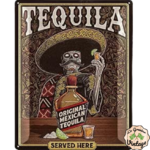 plaque métal mexican tequila served here 30x40cm