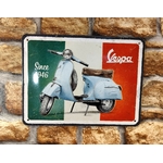 plaque métal déco scooter vespa 1946